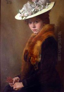 'Portret van een vrouw.' Johanna de Baat Doelman (1880-1968)