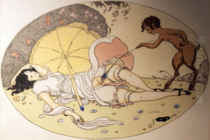 Series of watercolors, which appeared in 1925 under the title "Les Delassements d'Eros" in Erotopolis (Paris). Series of watercolors, which appeared in 1925 under the title "Les Delassements d'Eros" in Erotopolis (Paris).