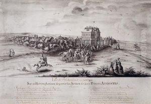Blick auf Schloss Falkenlust von Sudosten