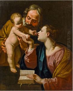 Holy Family by Simone Cantarini (Pesarese)