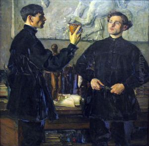 Portrait of the artists P.D. and A.D. Korin Portrait of the artists P.D. and A.D. Korin