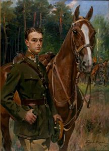 Portret ppor. Stefana Zamoyskiego z koniem