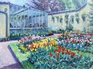 Garden with Tulips Garden with Tulips