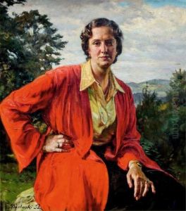Janina Dlugoszowa (wlascicielka Siar) by Boleslaw Barbacki