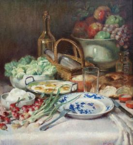 Still life of food by Antoine Daens
