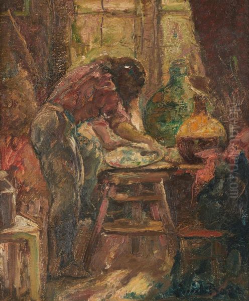 Rachel Baes in her atelier - view 1
