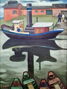 Harbour scene by Peter Ludwigs