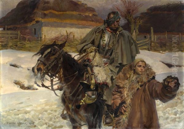 Ranny kirasjer i dziewczyna. - view 1