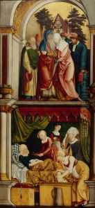 Meeting at the Golden Gate and Nativity of Mary by Barthel Beham