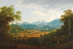 Weite Landschaft mit Blick auf die Karpaten