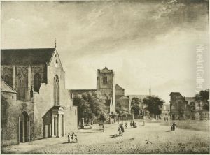 View of St. Georg Church in Cologne by Jan Van Der Heyden