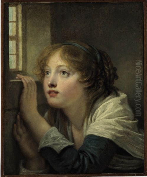Young Girl at a Window - view 1