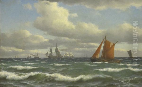 Sailboat with spritsail. - view 1