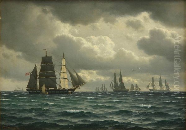 Marine med talrige skibe for sejl. - view 1