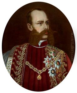 Kaiser Franz Josef mit Orden dekoriert by Unidentified painter