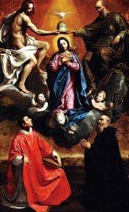 The Coronation of the Virgin with Saints by Simone Cantarini (Pesarese)