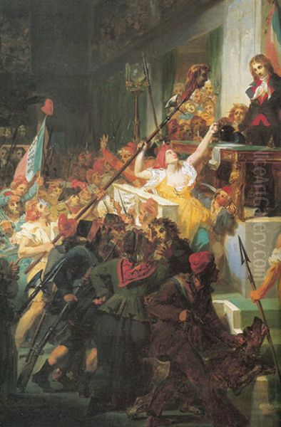 Francois Antoine de Boissy d'Anglassaluting Jean Feraud's head during the Prairial uprising - view 1