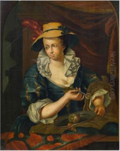 Woman peeling a lemon
