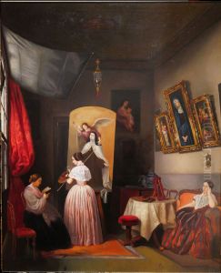 (Interior de) Estudio de una artista by Josefa Sanroman