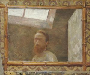 Autoportrait au miroir de bambou