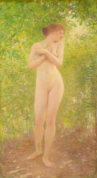 Femme nue dans la foret - view 1