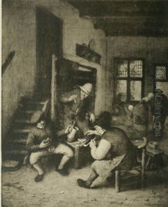 Interior of an ale-house by Adriaen van Ostade
