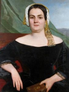 Dona Maria del Carmen Dolores Mackenna y Vicuna by Raymond Monvoisin
