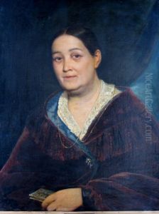 Dona Nicolasa Garmendia y Aguirre de Orrego by Raymond Monvoisin