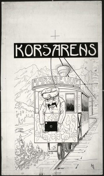 Forarbeid til forside til "Korsarens aarsrevue" - view 1