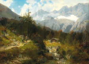 Partie zwischen Handeck und Grimsel by Josef Schoyerer