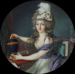 Portrait of a lady by Augustin Dubourg