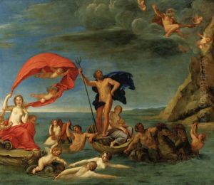 The Maritime Realm, Neptune and Amphitrite by Francesco Albani