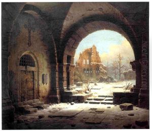 Ruine des Klosters Heisterbach by Carl Hasenpflug