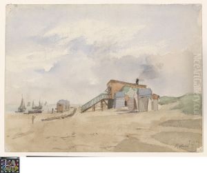 Workshop on the beach of De Panne by Louis Artan