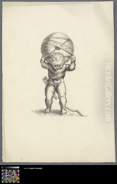 Cupid carrying a Globe - view 1