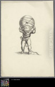Cupid carrying a Globe