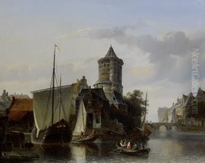 Continental harbour scene