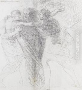 King Lear, Edgar and the fool by George Romney