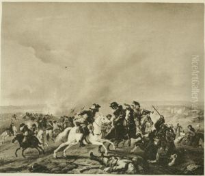 Cavalry engagement outside a fortified town