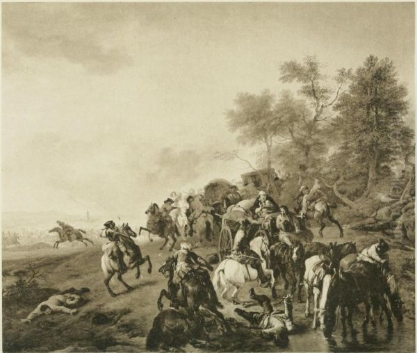 Soldiers attacking peasants - view 1