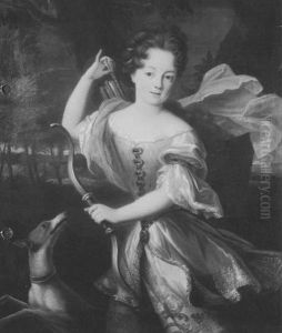 Portrait of Anne Marie de Bourbon, Princess of Conde by Louis Ferdinand Elle the Younger