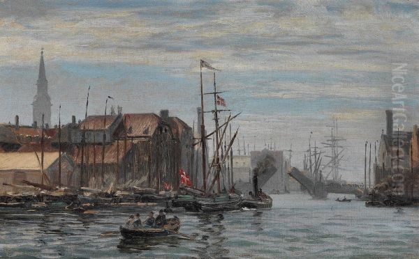View from the harbour of Copenhagen. Study. - view 1