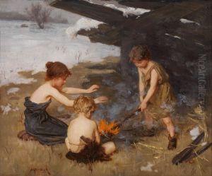 The camp fire by Simon Glucklich