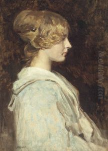 Portrat einer Dame by Simon Glucklich