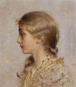 Girl in profile by Sebastian Lucius (Maler)