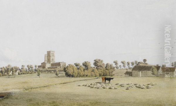 Thame from the meadow - view 1