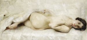 Reclining nude by Luigi Serralunga