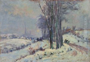 The Outskirts of Rouen Under Snow by Robert Antoine Pinchon