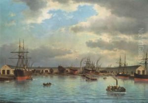 Burmeister & Wains skibsvaerft pa Refshaleoen, Kobenhavn. by Carl Baagoe