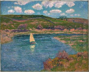 Riviere de Pont Aven, Finistere by Henry Moret